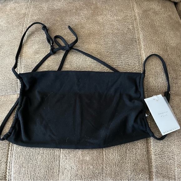 We Wore What Ruched Bandeau Strappy  Top - Picture 3 of 5